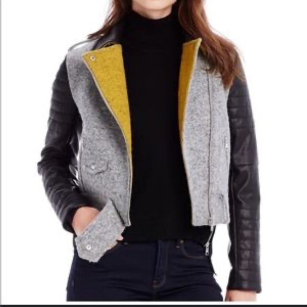 Armani Exchange | Multicolor Wool/Leather Jacket Size XS